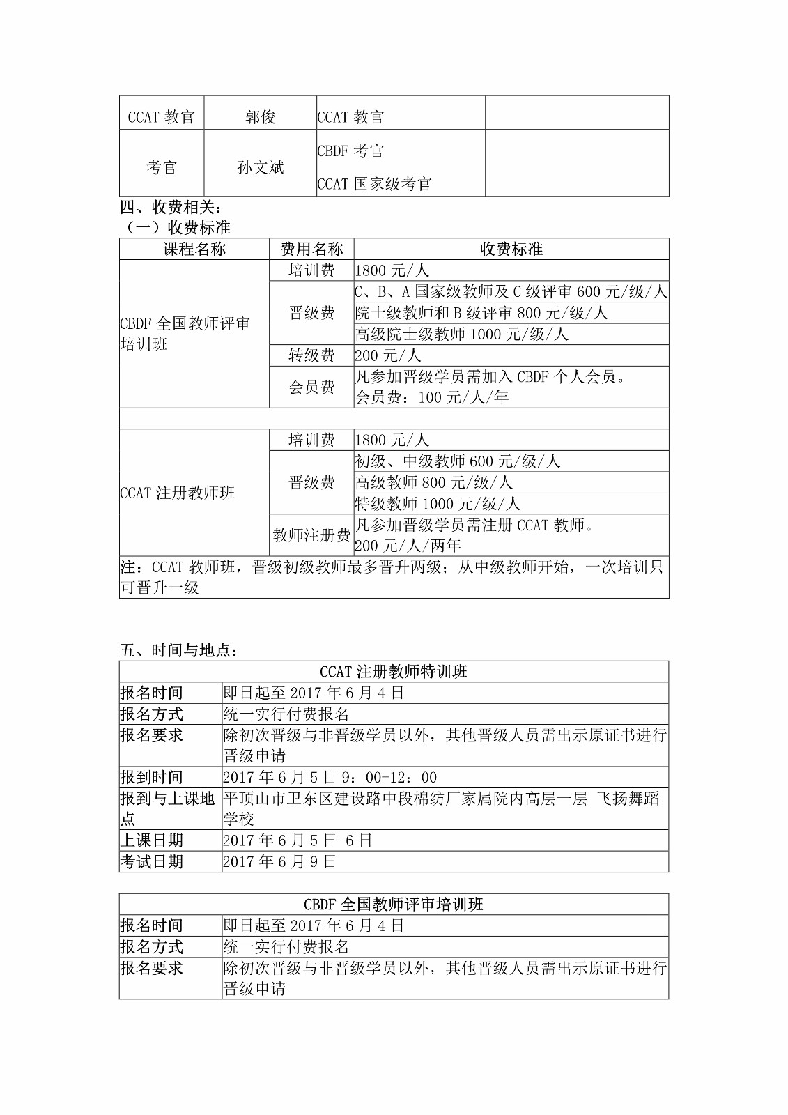 CBDF全国教师评审培训班暨第43期CCAT注册教师特训班 （中国•平顶山）(图2)